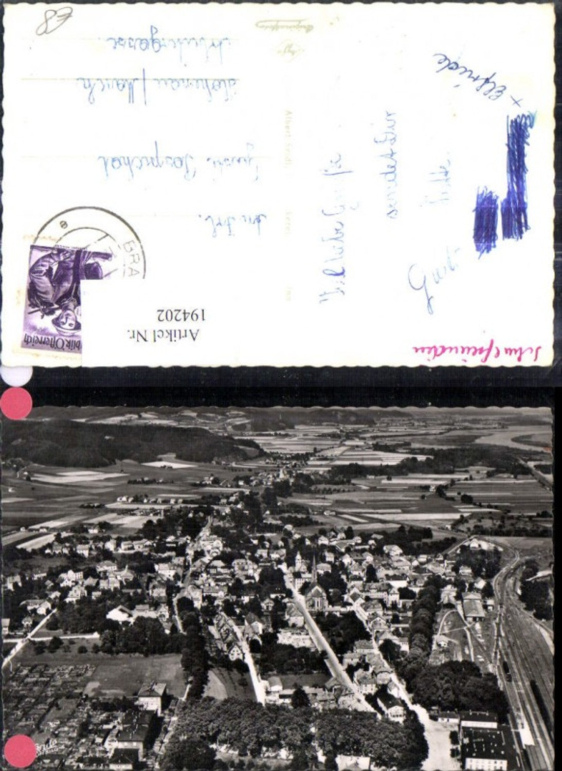 194202,Braunau a. Inn Luftbild Foto Ak