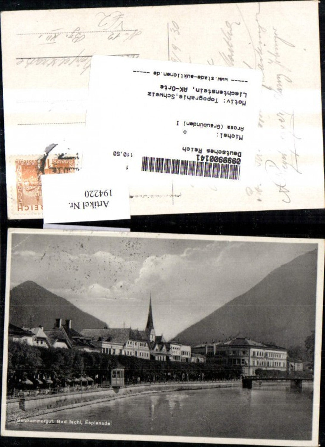 194220,Bad Ischl Esplanade Salzkammergut Brücke pub F. E. Brandt 4564