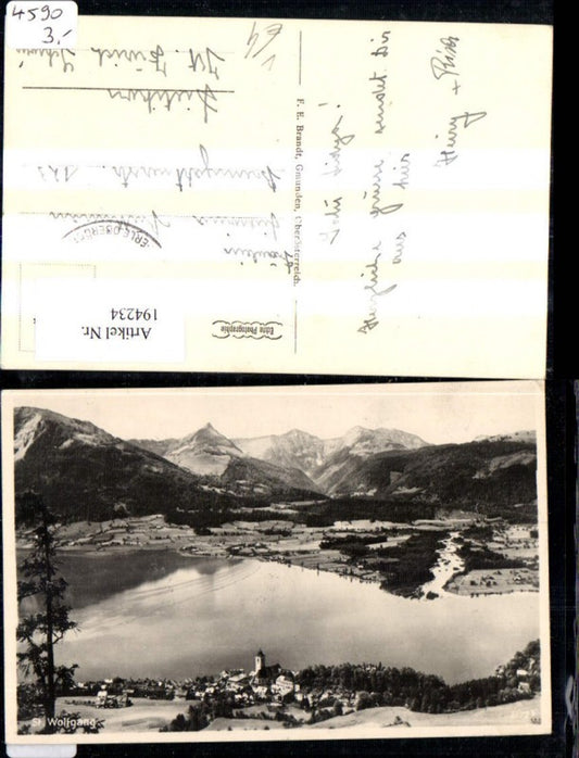 194234,Foto Ak St Wolfgang Wolfgangsee Salzkammergut pub F. E. Brandt