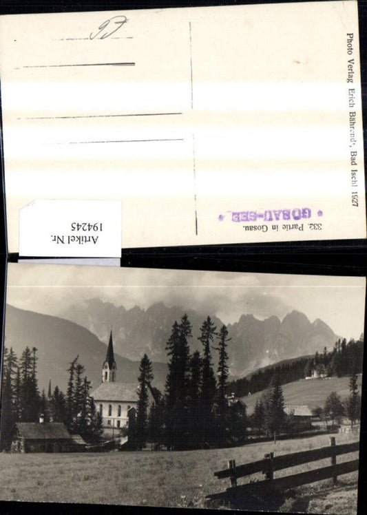 194245,Foto Ak Partie i. Gosau Gosau See Kirche