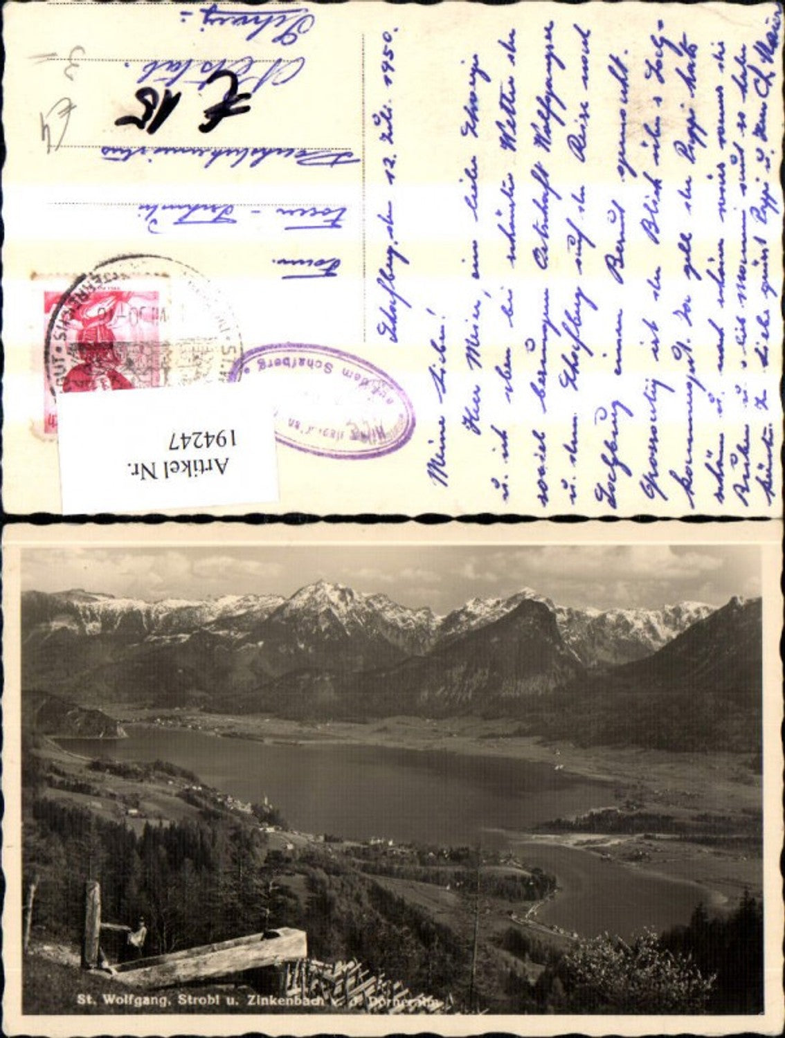 194247,Foto Ak St Wolfgang Strobl u. Zinkenbach v. d. Dorneralm Ansicht Brunnen Frau Wolfgangsee