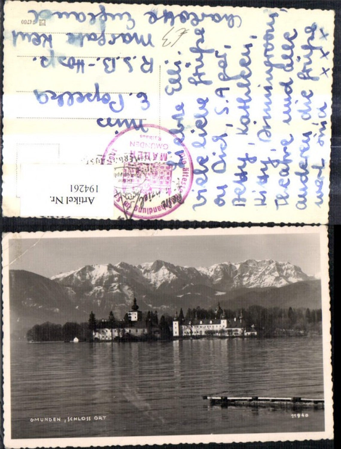194261,Gmunden Schloss Ort Traunsee Salzkammergut Foto Ak