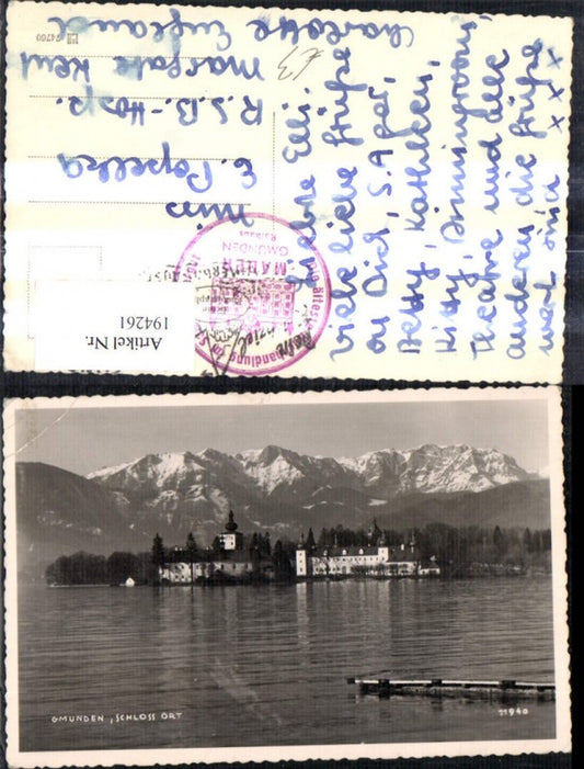 194261,Gmunden Schloss Ort Traunsee Salzkammergut Foto Ak