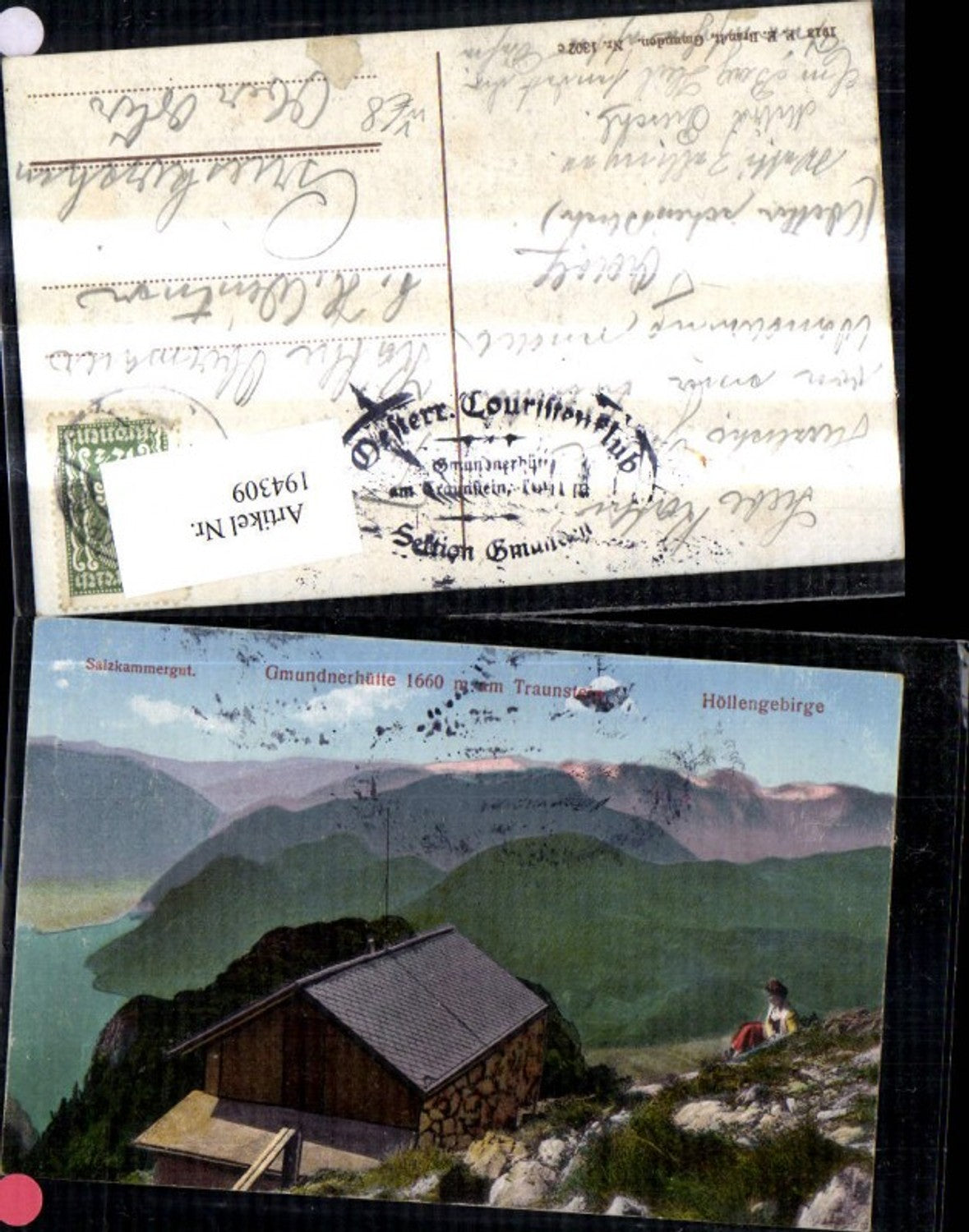 194309,Gmunderhütte a. Traunstein Höllengebirge Salzkammergut Gmunden Traunkirchen pub F. E. Brandt 1302c