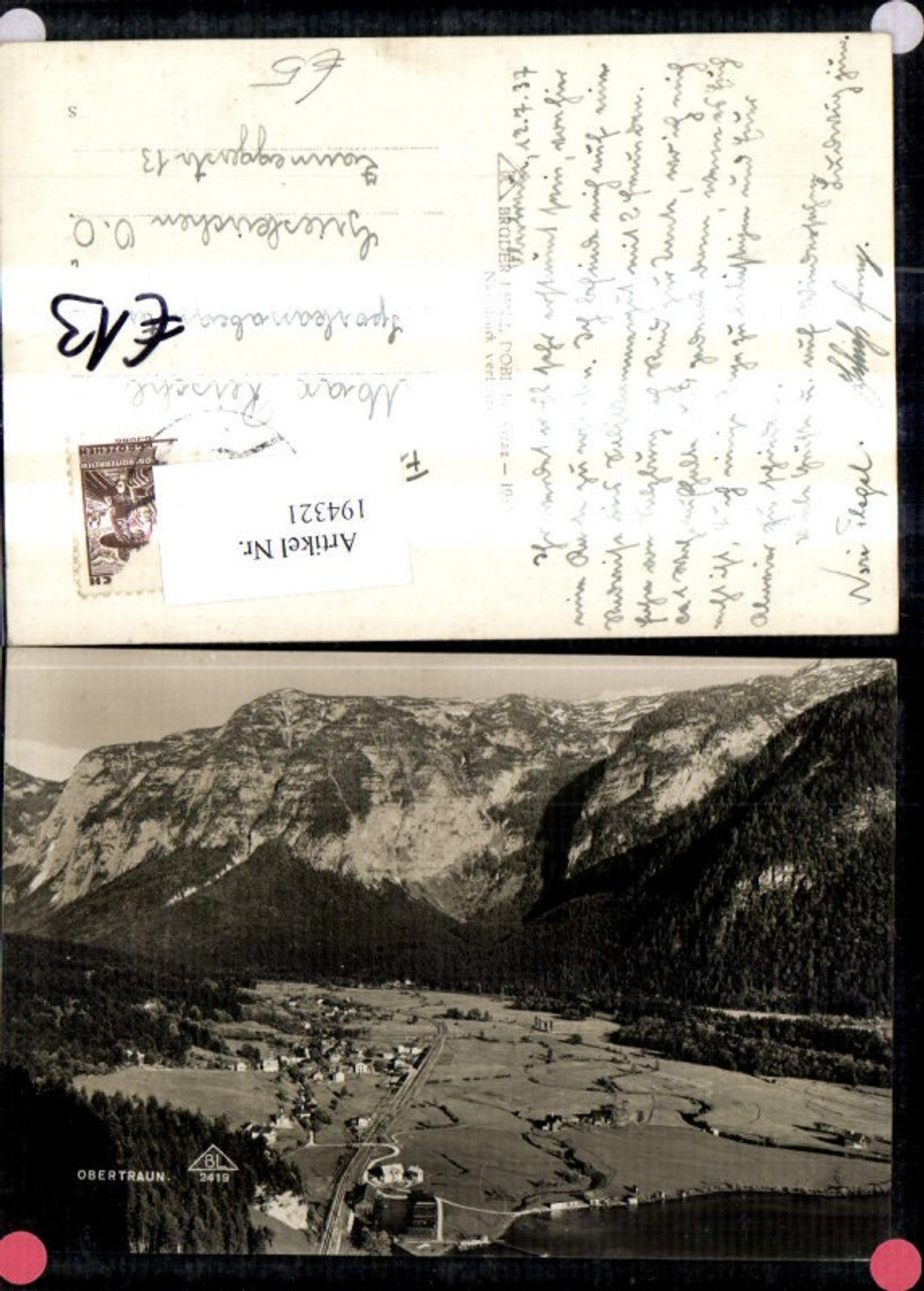 194321,Obertraun Luftbild Hallstätter See