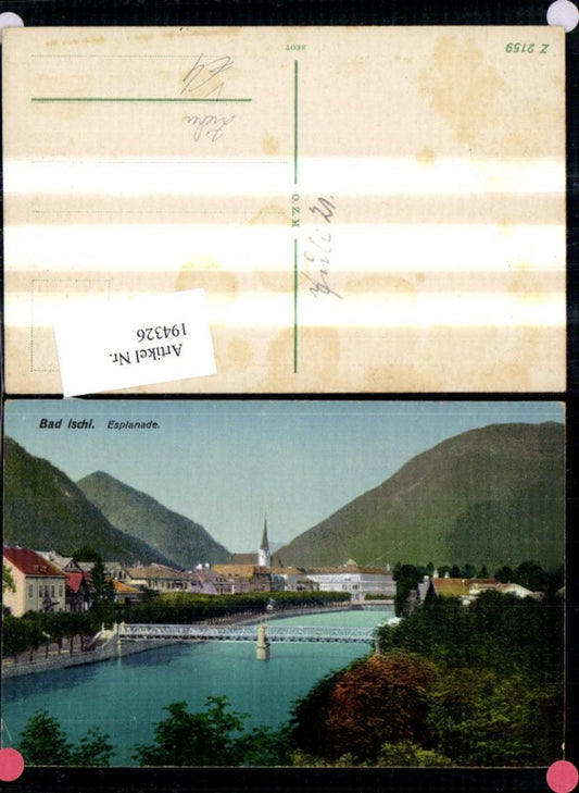 194326,Bad Ischl Esplanade Brücke pub Ottmar Zieher Z 2159