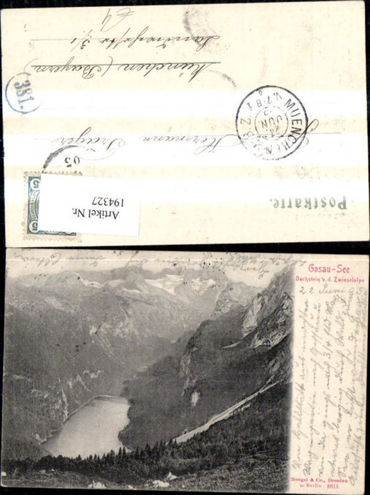 194327,Gosau See Dachstein v. d. Zwieselalpe pub Stengel Co 2611