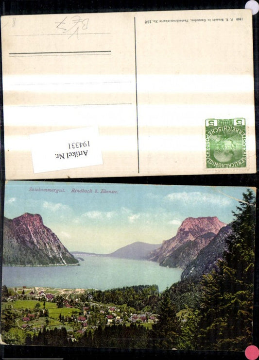 194331,Rindbach b. Ebensee Traunsee Salzkammergut pub F. E. Brandt 188