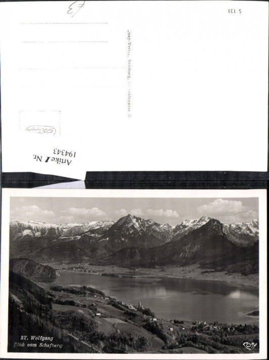 194343,St Wolfgang Blick v. Schafberg Wolfgangsee Foto Ak