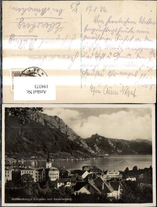 194373,Gmunden v. Kalvarienberg Salzkammergut Traunsee pub F. E. Brandt 5027