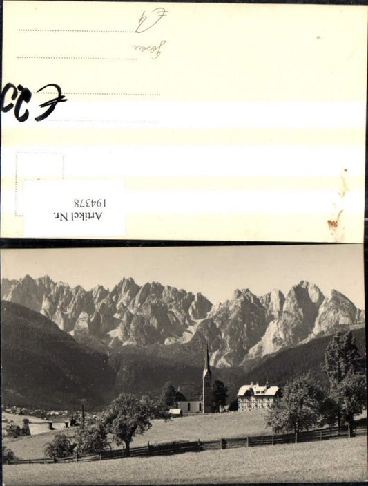 194378,Foto Ak Gosau Kirche Dorfansicht