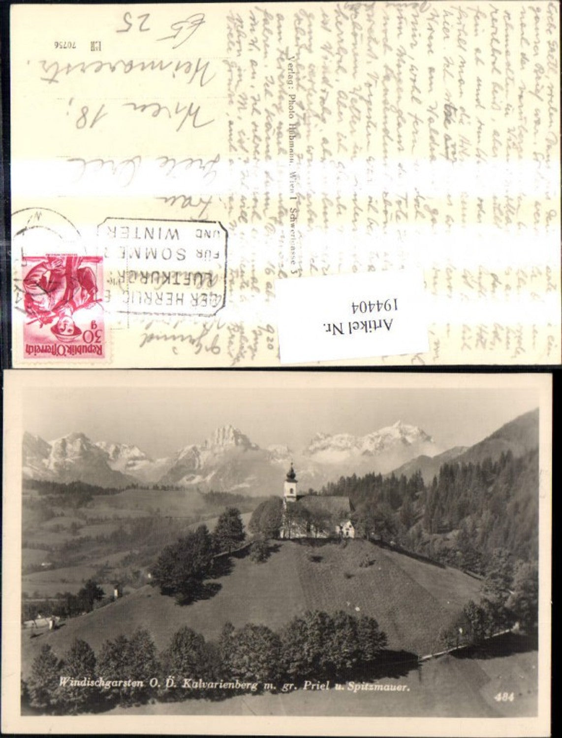 194404,Windischgarsten Kalvarienberg m. gr. Priel u. Spitzmauer Kirche