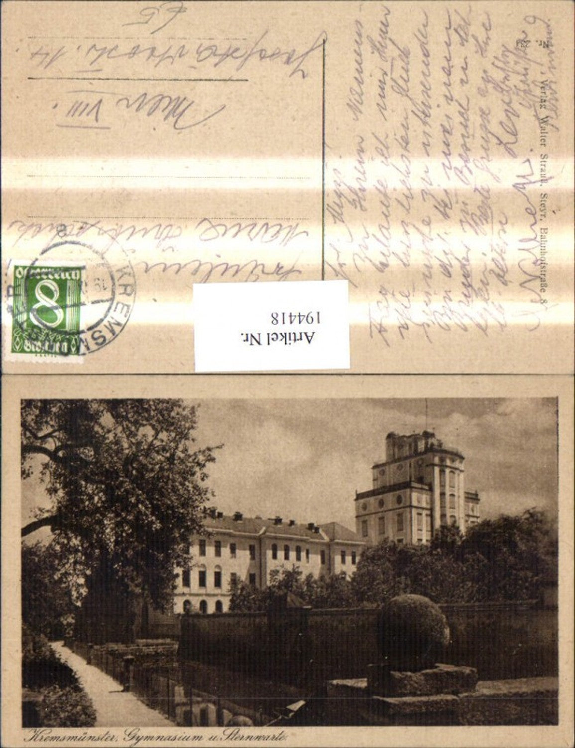 194418,Kremsmünster Gymnasium u. Sternwarte Schule