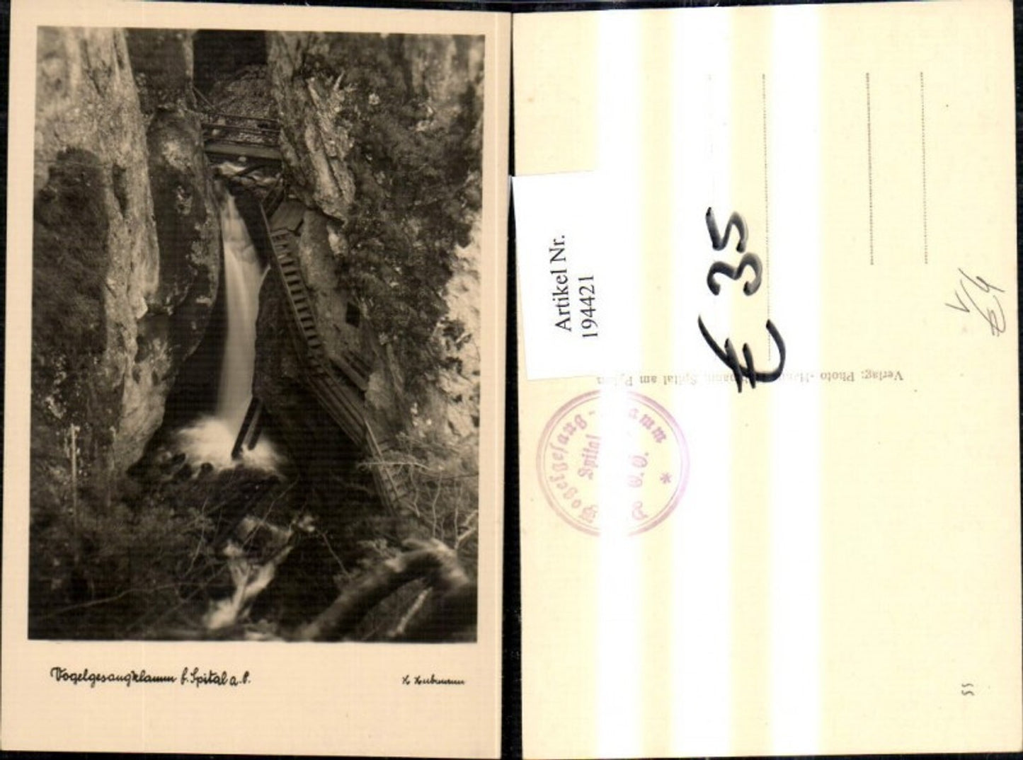 194421,Vogelgesangklamm b. Spital a. Pyhrn Partie pub Hubmann 55