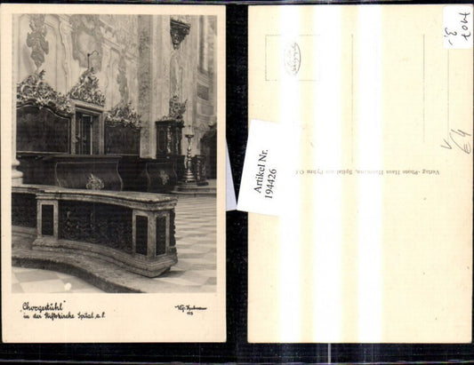 194426,Chorgestühl i. d. Stiftskirche Spital am Pyhrn Kirche Innenansicht pub Hubmann 113