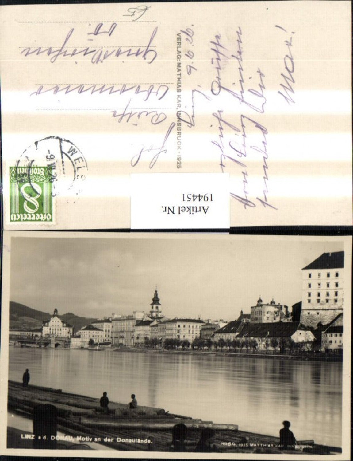 194451,Linz a. d. Donau Motiv a. d. Donaulände Partie