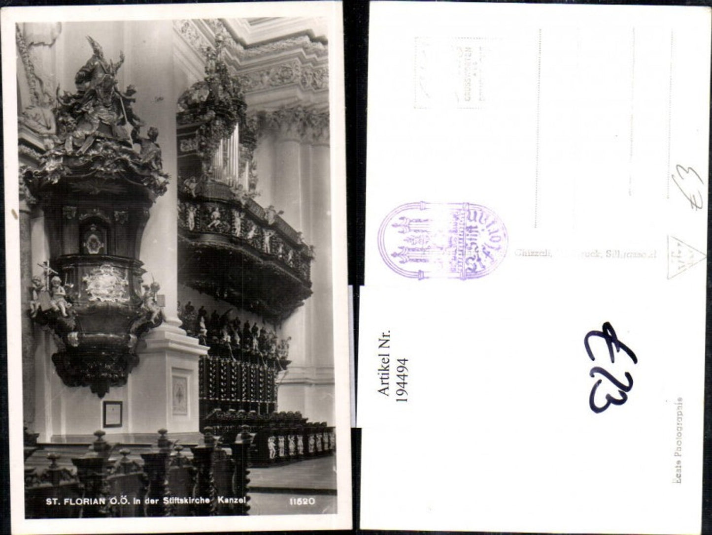 194494,St. Florian i. d. Stiftskirche Innenansicht