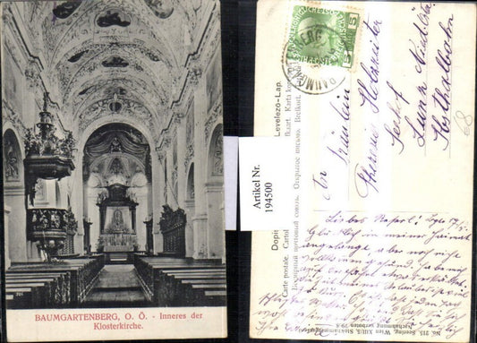 194500,Baumgartenberg Klosterkirche Kirche Innenansicht