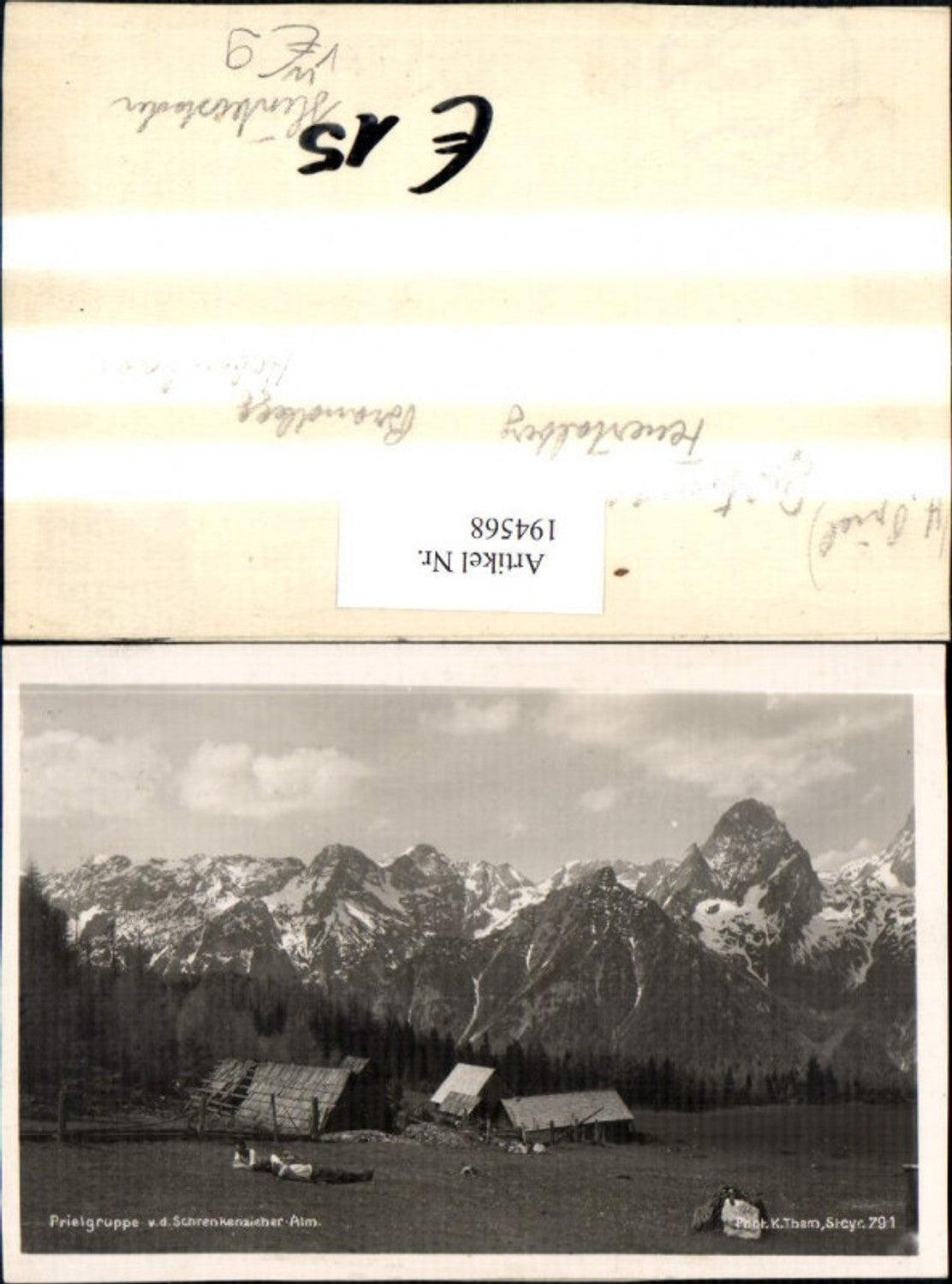 194568,Hinterstoder Prielgruppe v. d. Schrenkenzieher-Alm pub K. Them 791