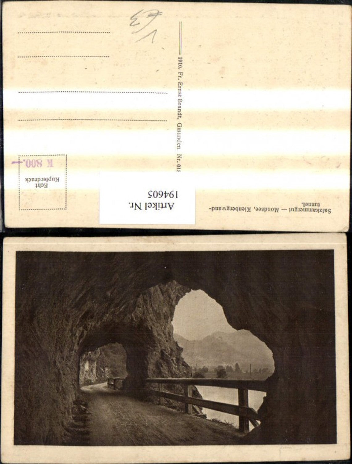 194605,Salzkammergut Mondsee Kienbergwandtunnel Straßenansicht pub Brandt 0185