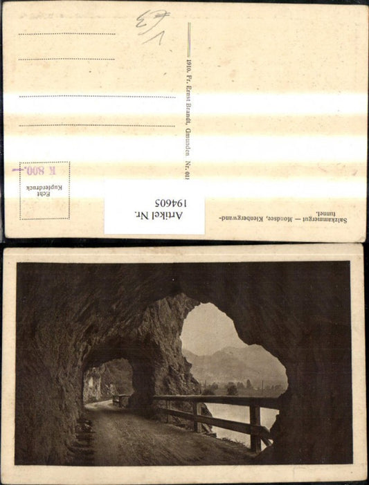 194605,Salzkammergut Mondsee Kienbergwandtunnel Straßenansicht pub Brandt 0185