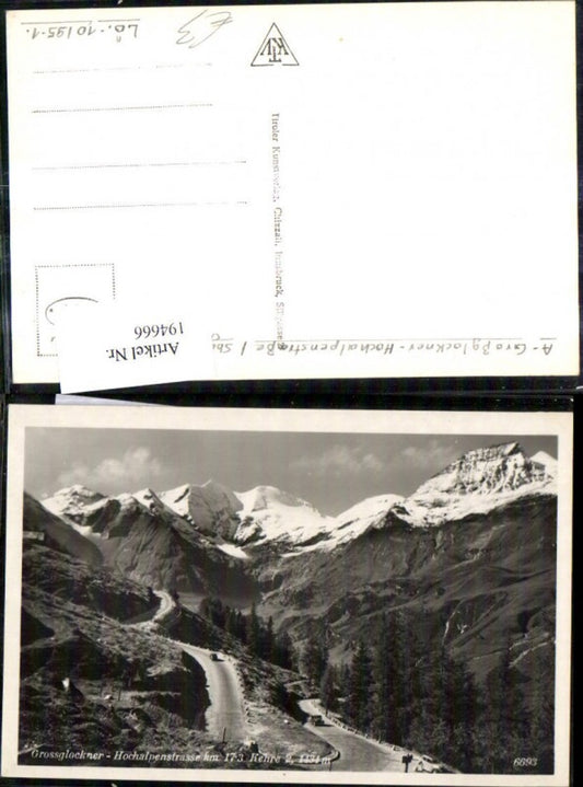 194666,Foto Ak Großglockner Hochalpenstrasse Kehre 2 Strasse m. Automobile Auto Heiligenblut