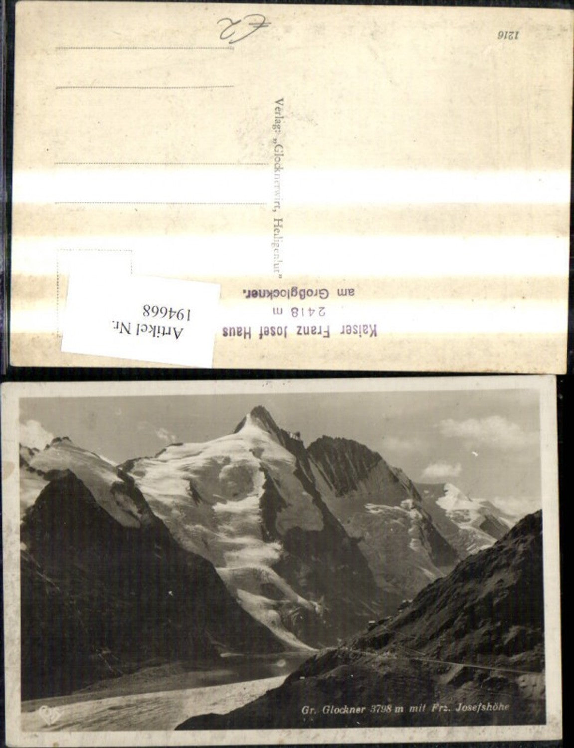 194668,Großglockner . Franz Josefs Hütte Hochalpenstrasse Heiligenblut