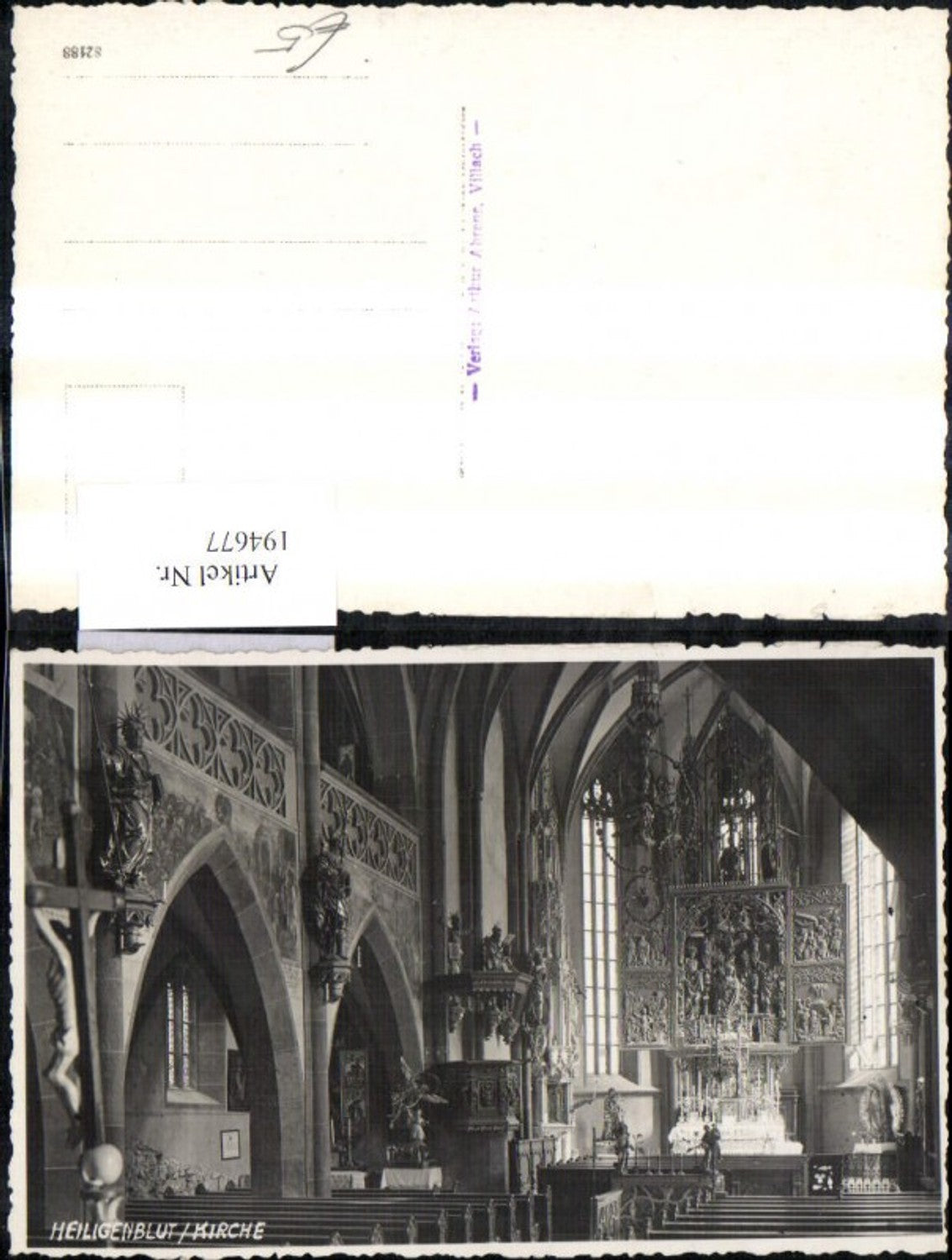 194677,Foto Ak Heiligenblut Inneres d. Kirche Altar