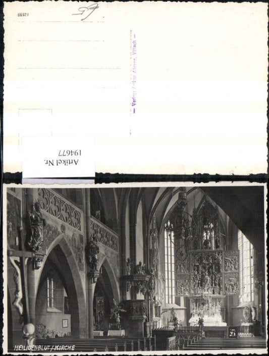 194677,Foto Ak Heiligenblut Inneres d. Kirche Altar