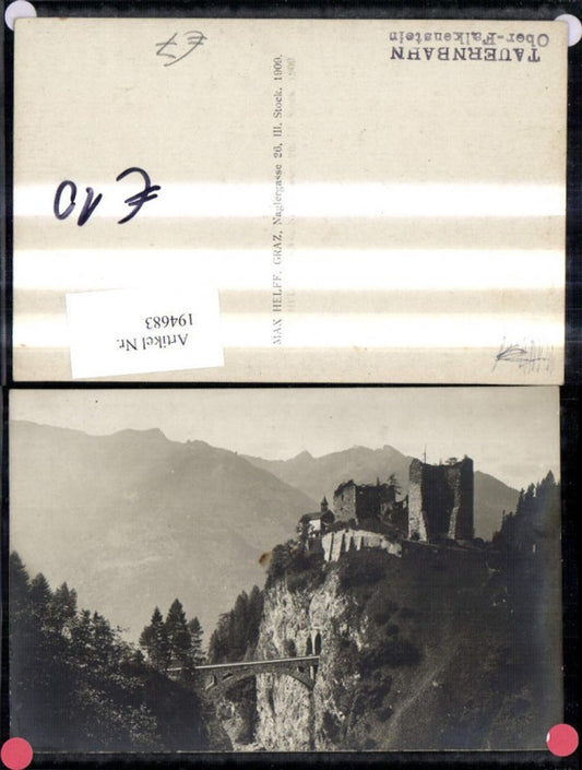 194683,Foto Ak Burg Oberfalkenstein Obervellach a. d. Tauernbahn