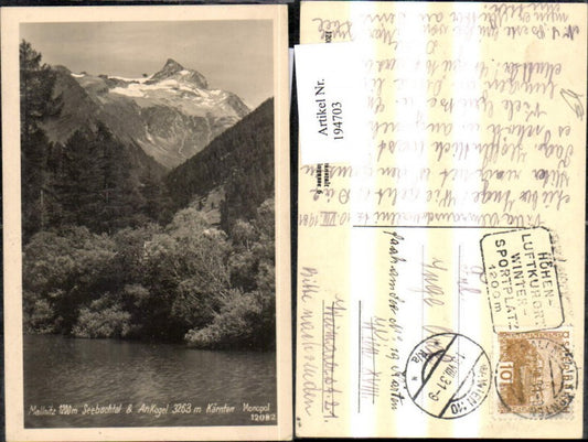 194703,Foto Ak Mallnitz Seebachtal u. Ankogel