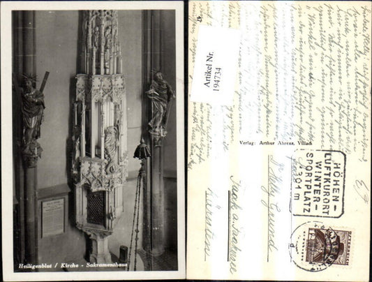 194734,Foto Ak Heiligenblut Kirche Sakramenthaus