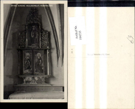 194735,Foto Ak Heiligenblut Kirche Nebenaltar Altar