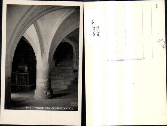 194736,Foto Ak Heiligenblut Kirche Krypta