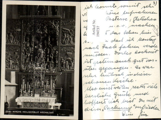 194737,Foto Ak Heiligenblut Kirche Hochaltar Altar