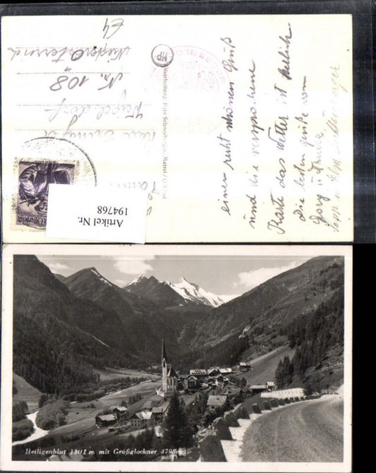 194768,Foto Ak Heiligenblut m. Großglockner Großglockner Hochalpenstrasse