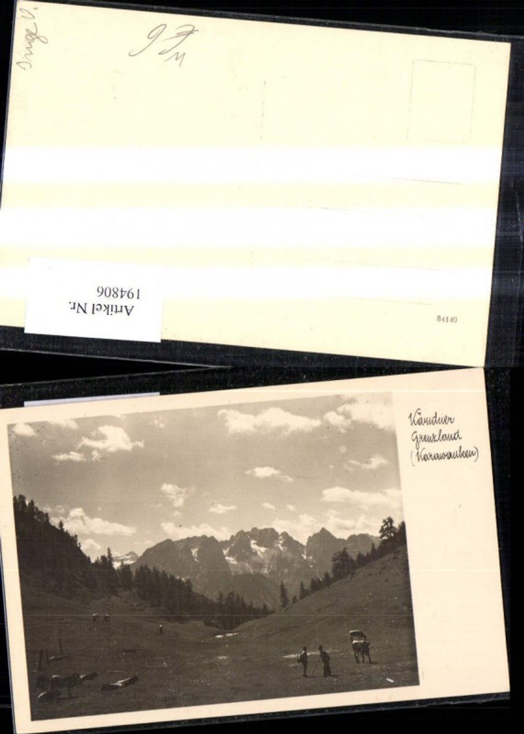 194806,Foto Ak Kärntner Grenzland Karawanken Männer Kühe Faak a. See