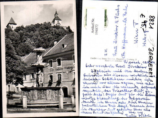 194872,Friesach Stadtbrunnen Brunnen Foto Ak