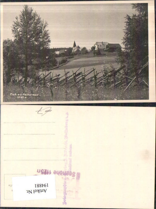 194881,Foto Ak Pack a. d. Packstrasse Holzzaun i. Vordergrund Edelschrott Preitenegg