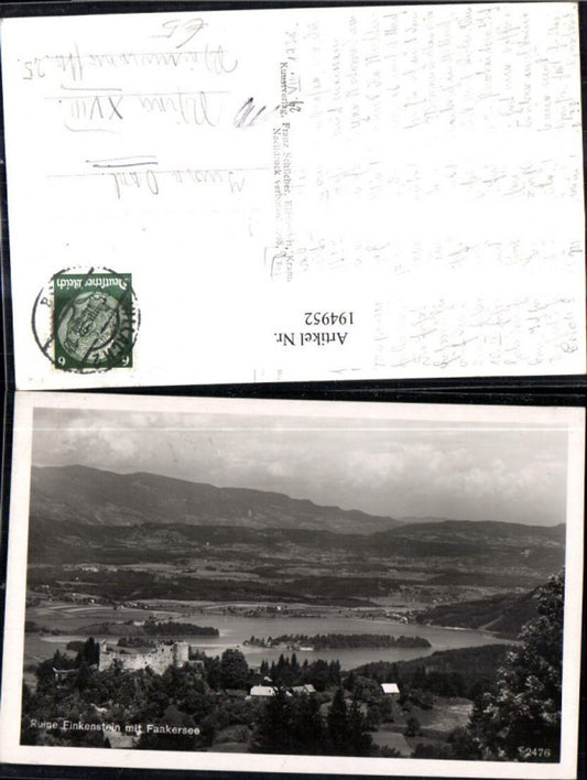 194952,Ruine Finkenstein m. Faakersee See