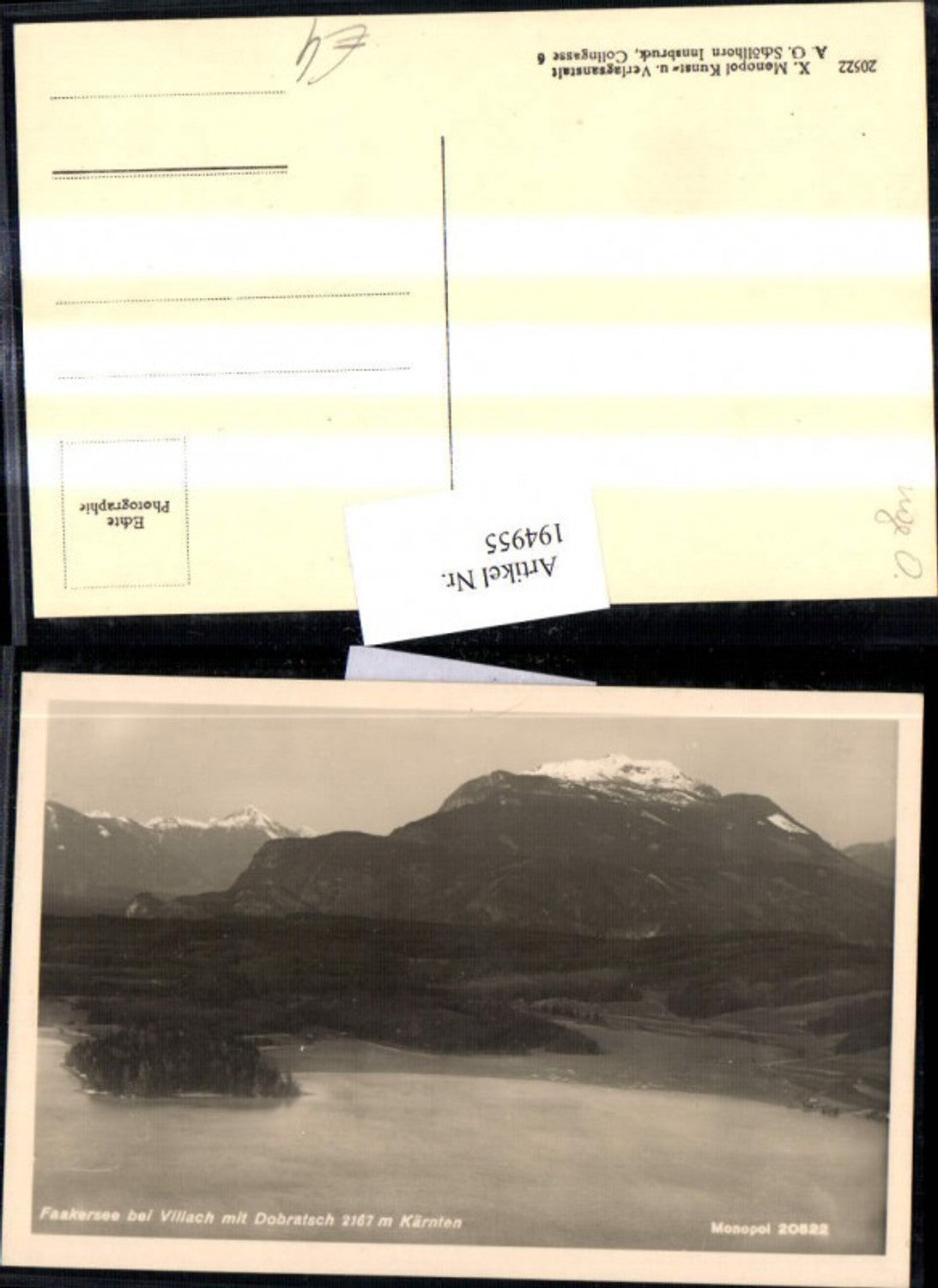 194955,Faakersee See b. Villach m. Dobratsch