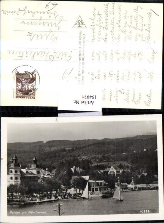 194974,Velden am Wörthersee Teilansicht Segelboote