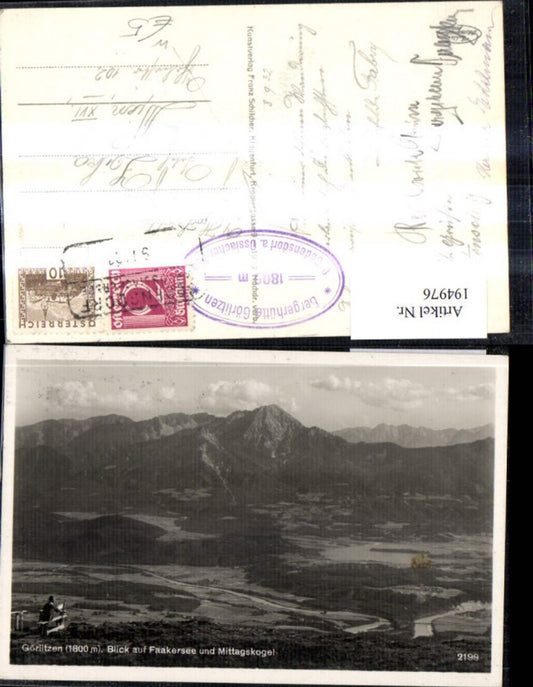 194976,Görlitzen Blick auf Faakersee u. Mittagskogel b. Bodensdorf am Ossiachersee