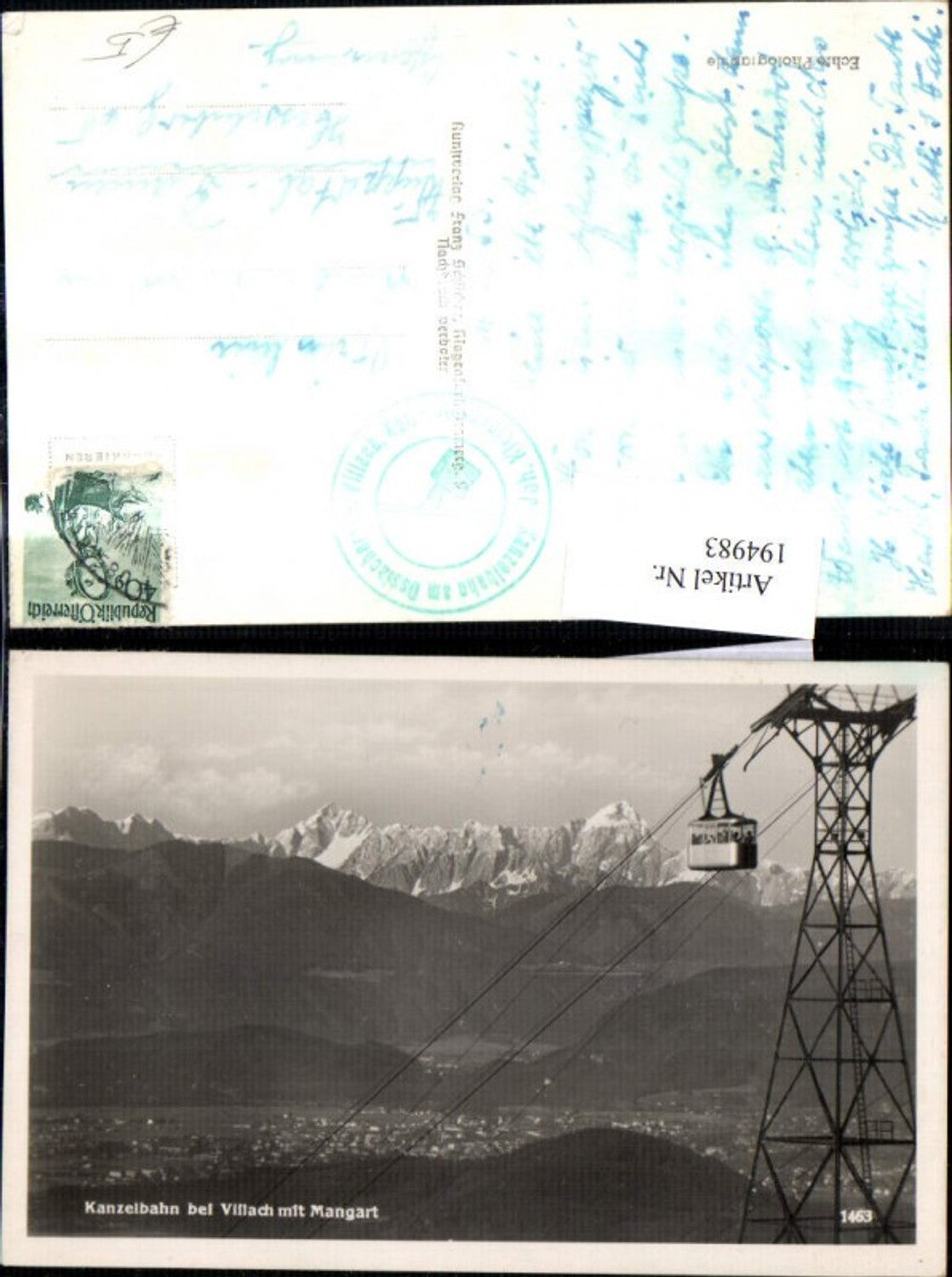 194983,Kanzelbahn b. Villach m. Mittagskogel Seilschwebebahn