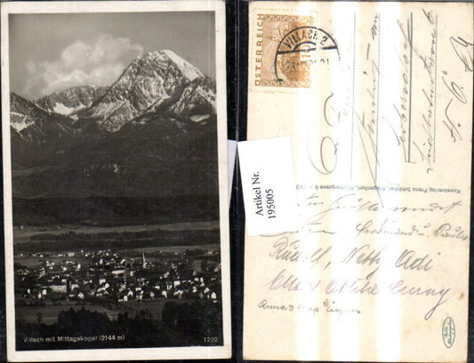 195005,Villach Teilansicht m. Mittagskogel
