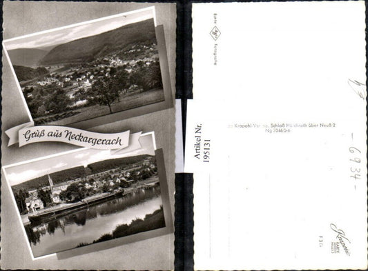 195131, Greetings from Neckargerach, Total multi-view postcard