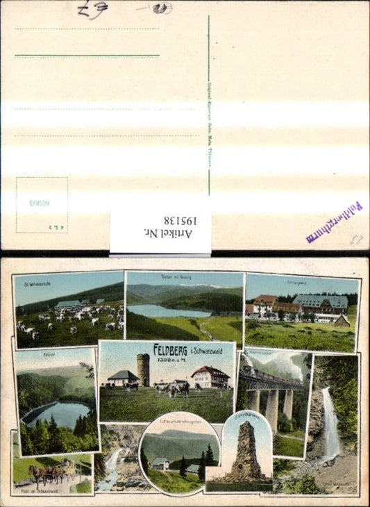 195138, Feldberg in the Black Forest, St. Wilhelmerhütte Tower, Feldsee, Bismarck Monument, Ravenna Viaduct, Fahler Waterfall