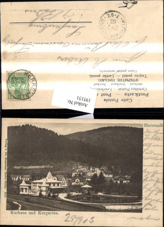 195151, Herrenalb near Calw, spa hotel and spa gardens