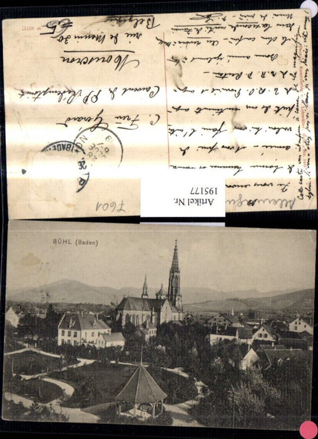 195177,Bühl Baden Totale Kirche