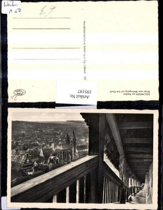 195197, Esslingen am Neckar View from the ramparts towards the city